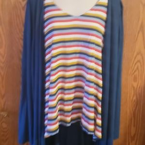 NEVER WORN WOMEN'S LAYERED CARDIGAN/MATCHES TOP